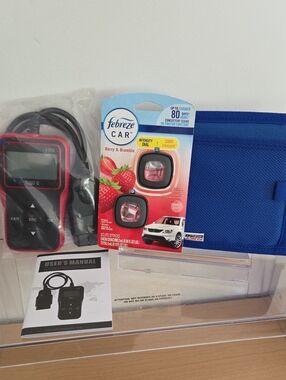 Car Accessory Bundle Of 3!!! Visor, Febreze Fresheners & Diagnostic Instrument